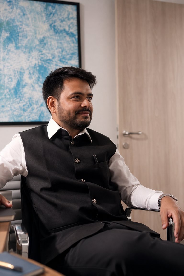 Brijesh Parekh at his chambers in Ahmedabad
